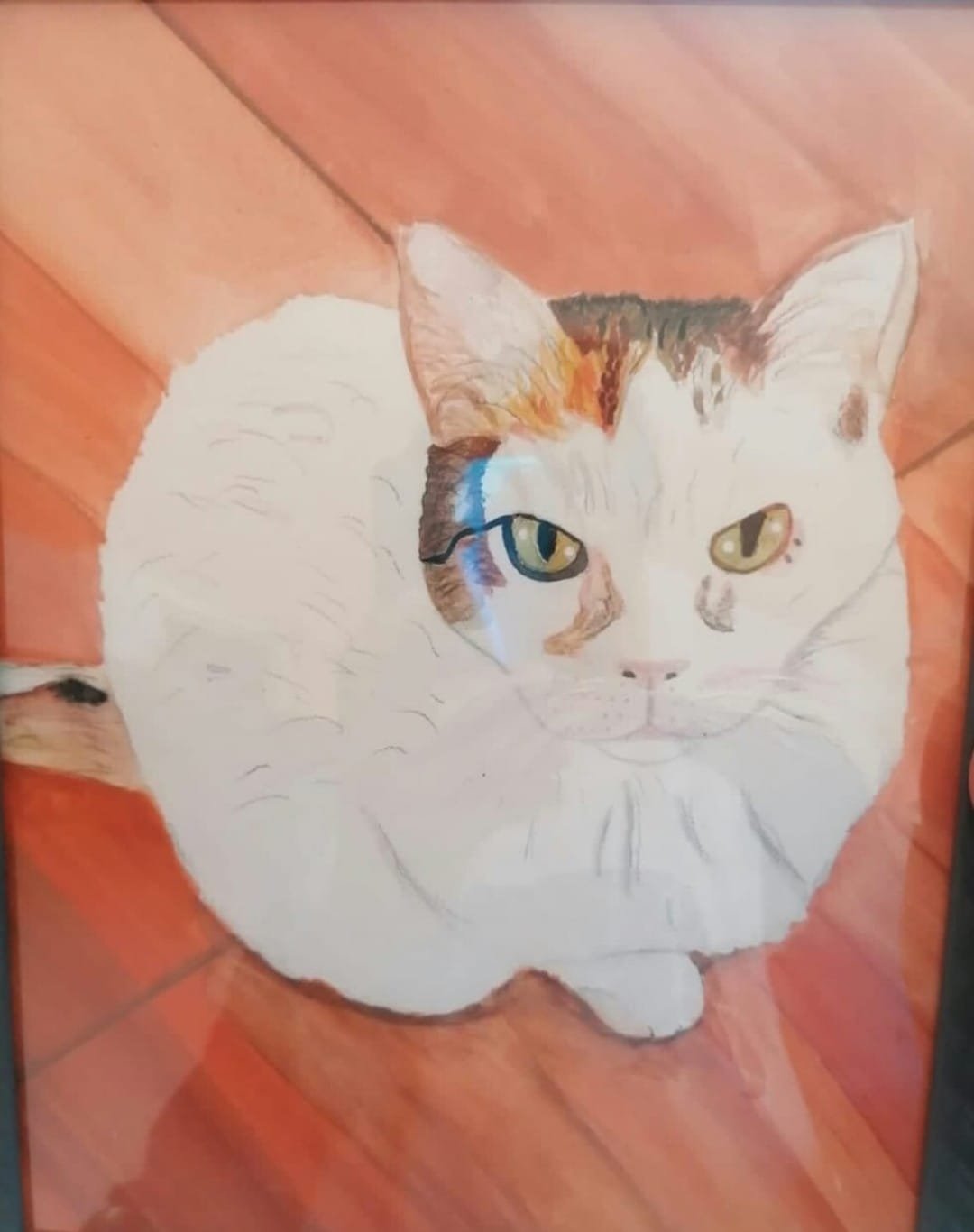 Retrato en acuarela de Mina, compañera silenciosa de Lupita